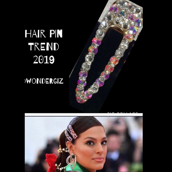 SEXY CRYSTAL HAIR CLIPS BOBBY BARRETTE PIN - Picture 2 of 5